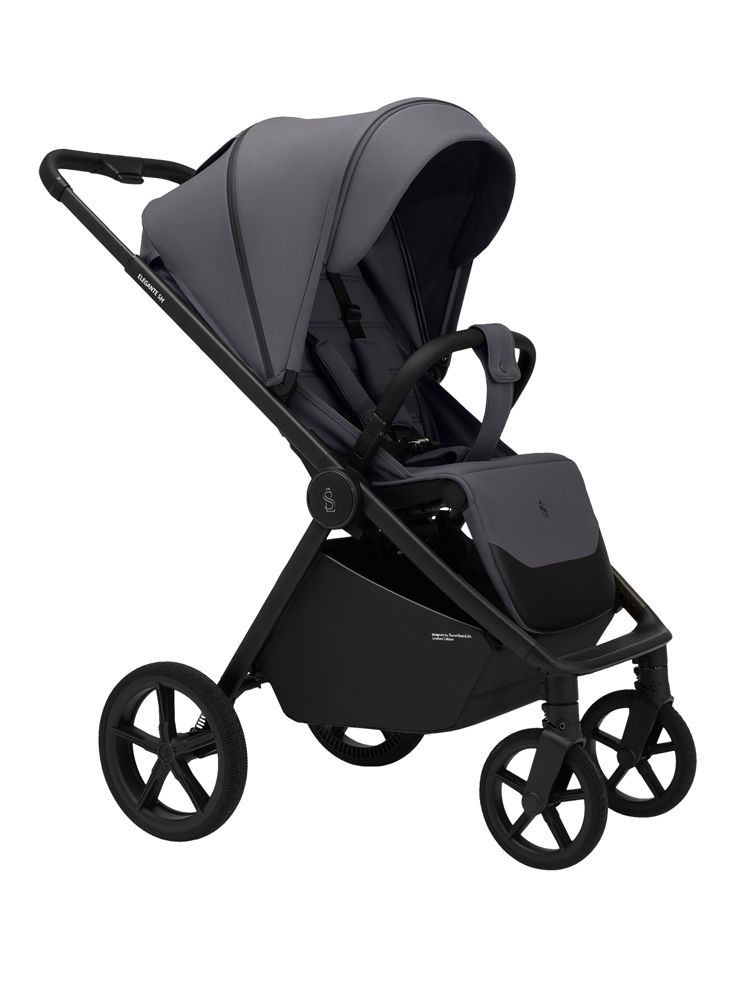 Коляска прогулочная Sweet Baby Elegante SM Dark Grey серый - фото 17