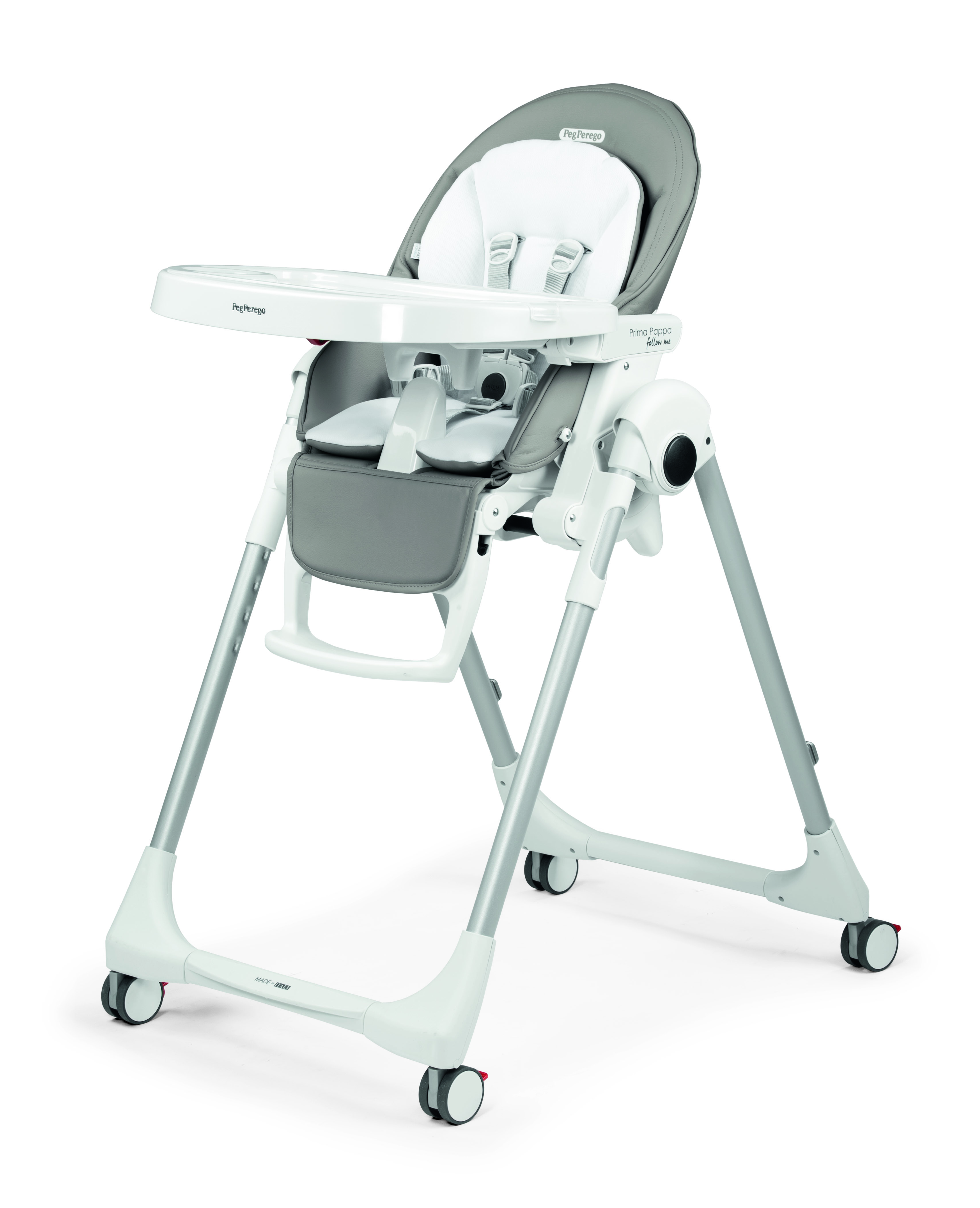 Стульчик для кормления Peg-Perego Prima Pappa Follow Me Plus серый - фото 4