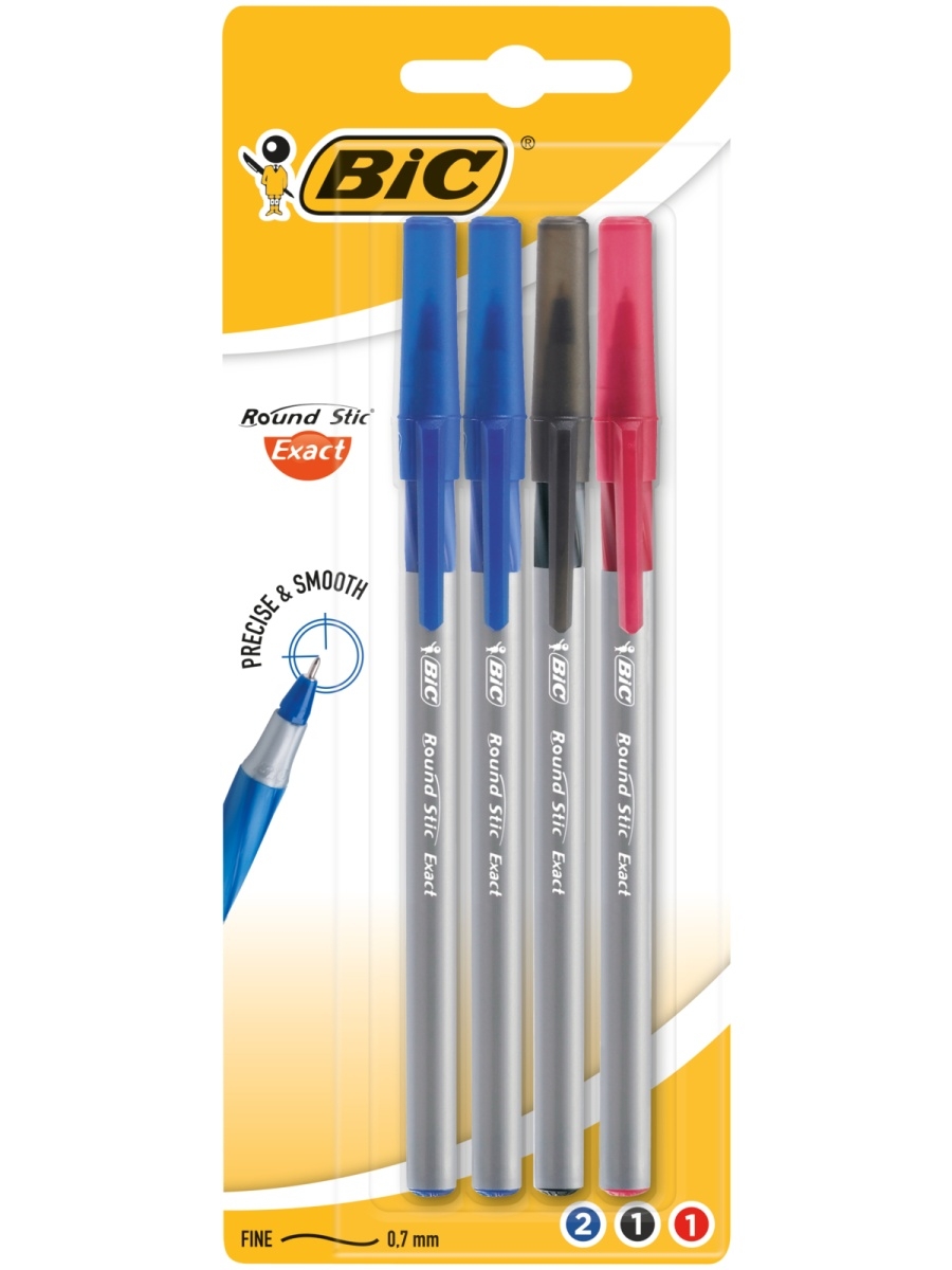 Ручка шариковая BIC 4 шт. - фото 1
