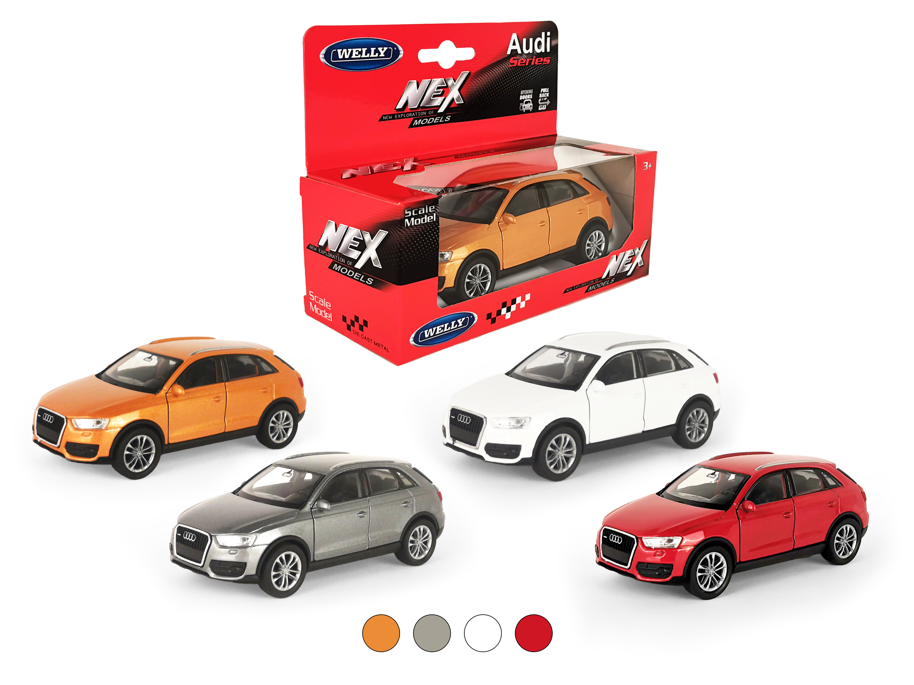 Автомобиль Welly Audi в ассортименте 43666W - фото 1