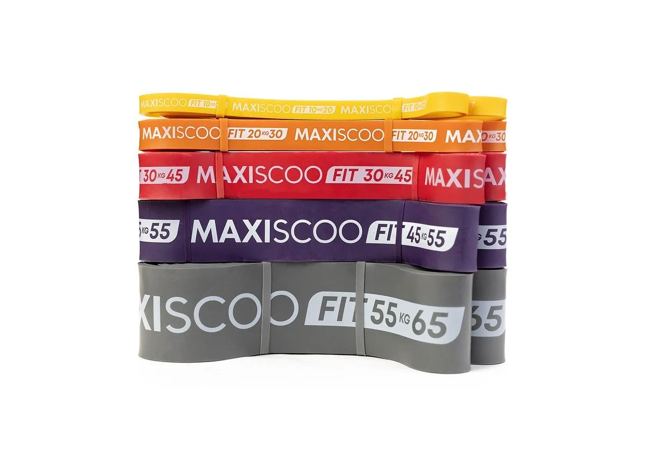 Эспандер ленточный MAXISCOO FIT 55–65 кг, черный - фото 6