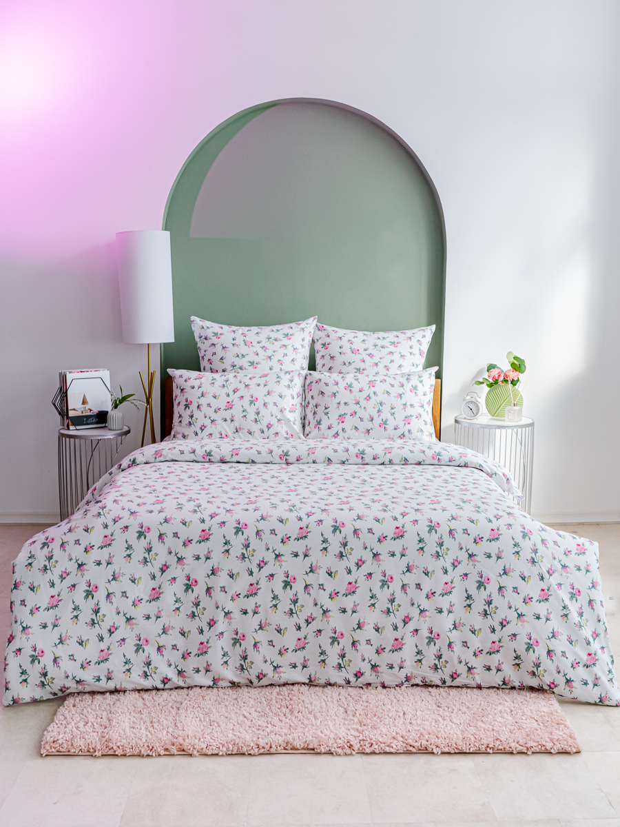 Комплект постельного белья LOVEBERRY Розовая симфония двуспальный 4 предм. - фото 2