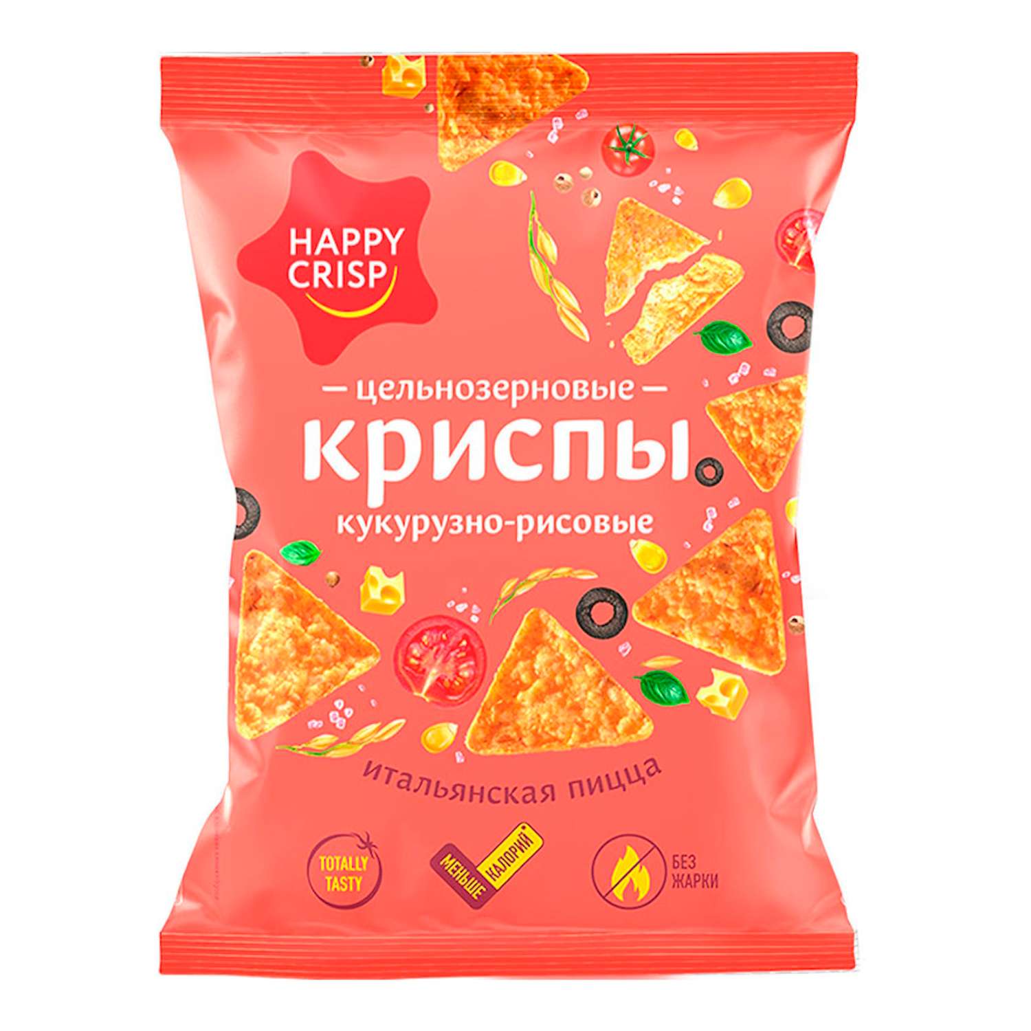 Чипсы кукурузно-рисовые Happy Crisp Итальянская пицца 50г - фото 1