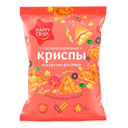 Чипсы кукурузно-рисовые Happy Crisp Итальянская пицца 50г