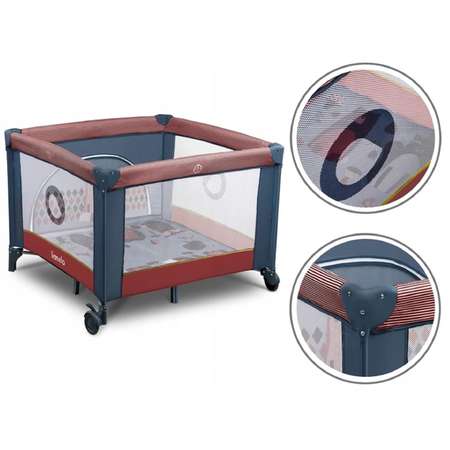Манеж Lionelo Lene Blue Cobalt Red