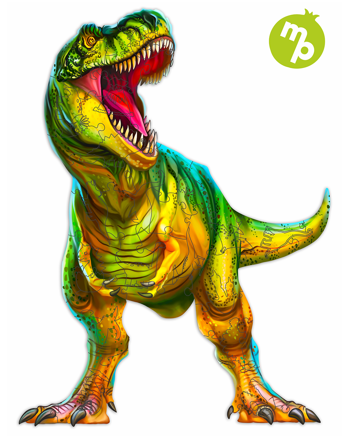 Пазл 1TOY динозавр Тирекс деревянный - фото 6