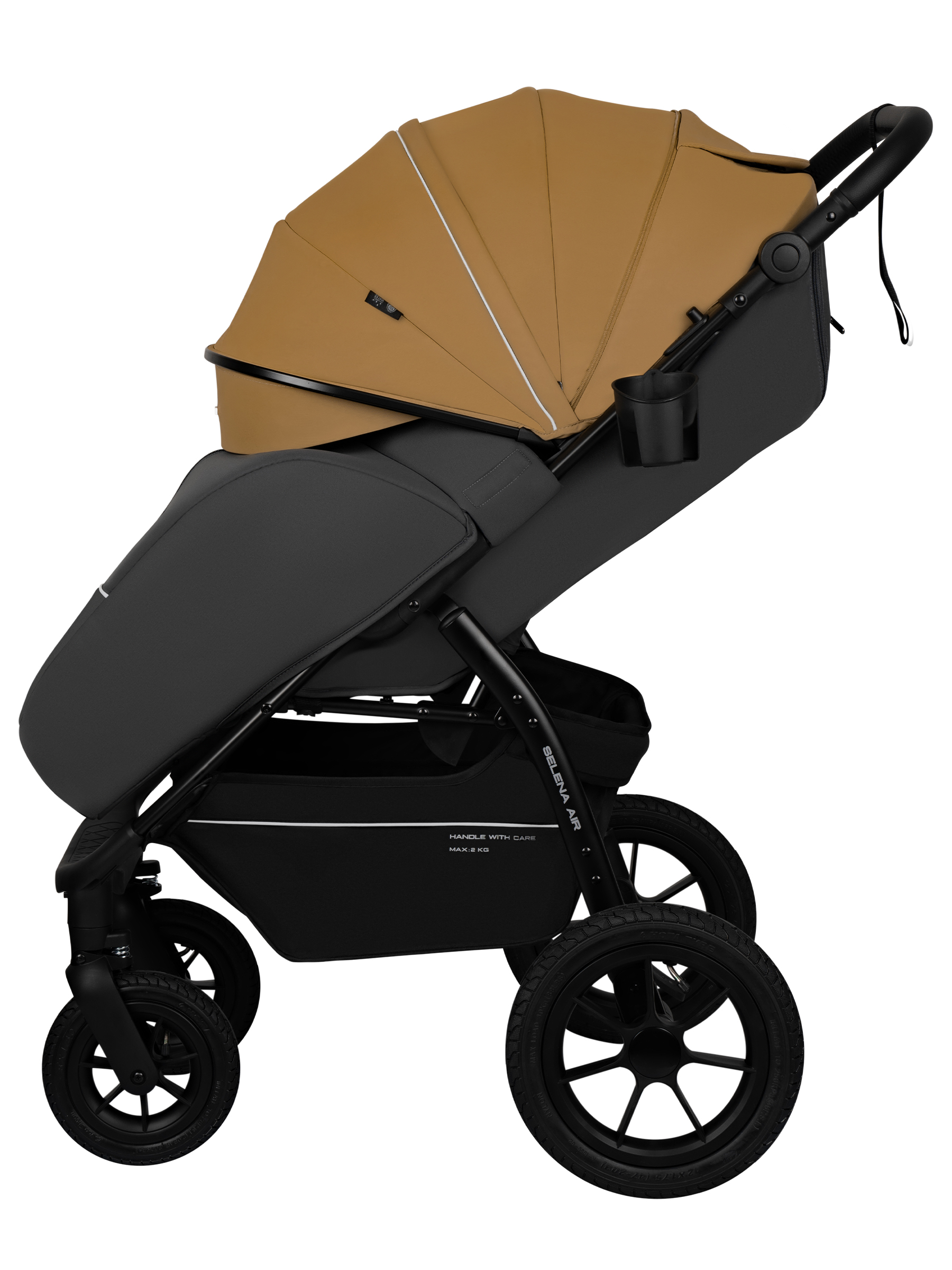 Коляска прогулочная JOVOLA Selena Air new бежевый-серый - фото 7