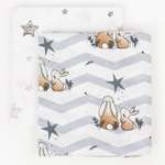 Пелёнка inlovery Зайчики/звездочки муслин 130x90 см 2 шт.