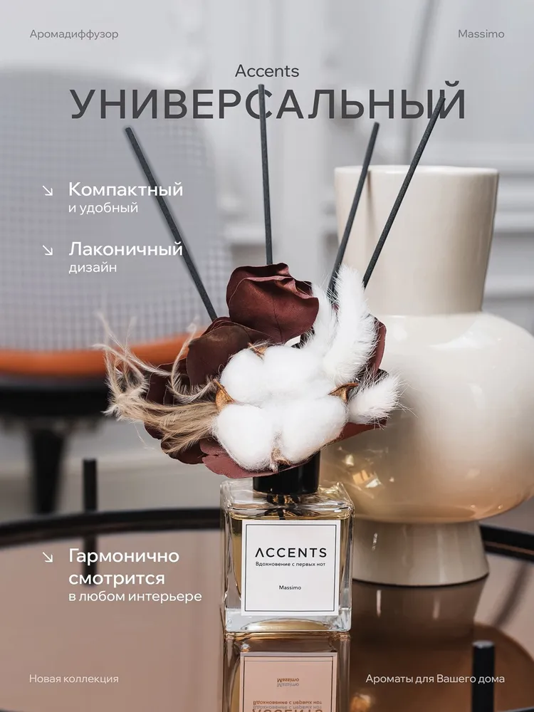 Диффузор с сухоцветами в Премиум тубусе Accents Massimo - фото 5