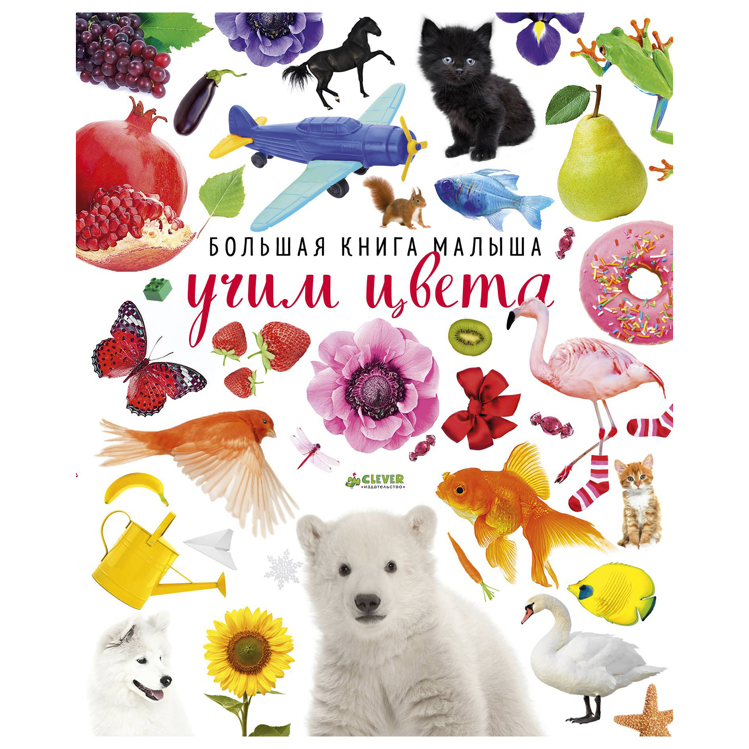 Книга Clever Большая книга малыша Учим цвета - фото 1