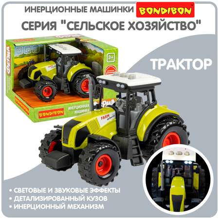 Трактор Bondibon Инерционная машинка свет звук