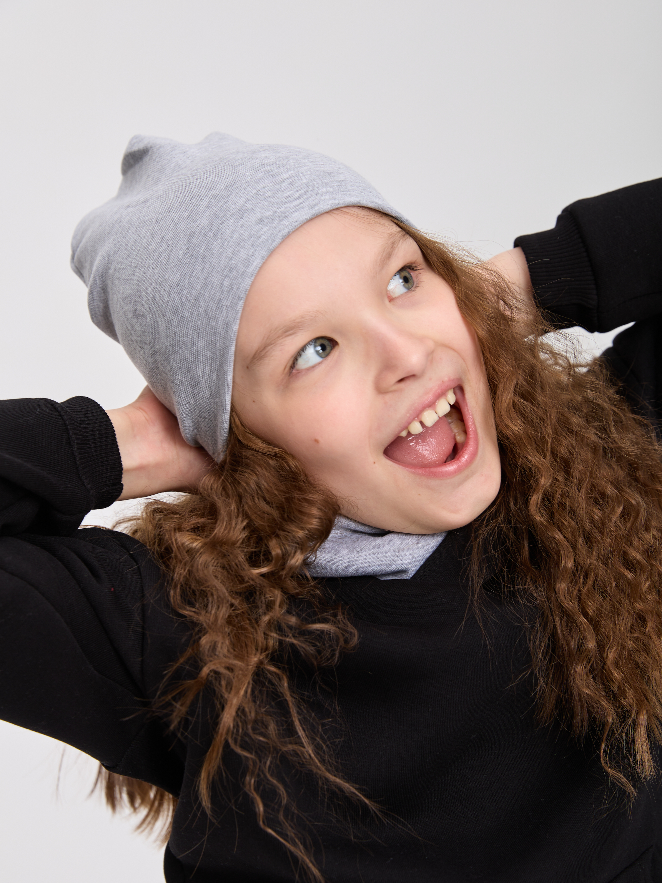 Шапка и снуд Лапушка 0256р сер. меланж - фото 13