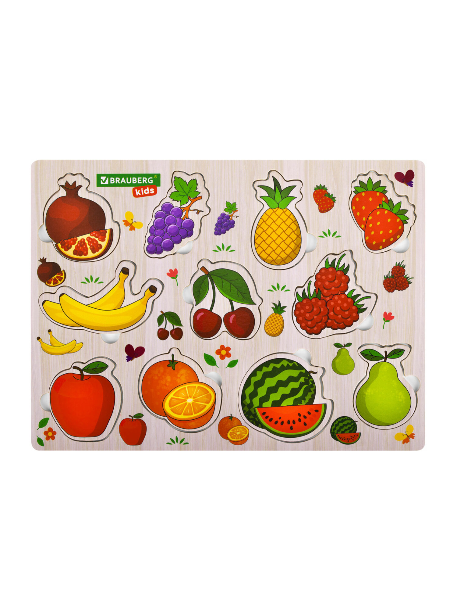 Игрушка Brauberg рамка-вкладыш фрукты и ягоды - фото 9