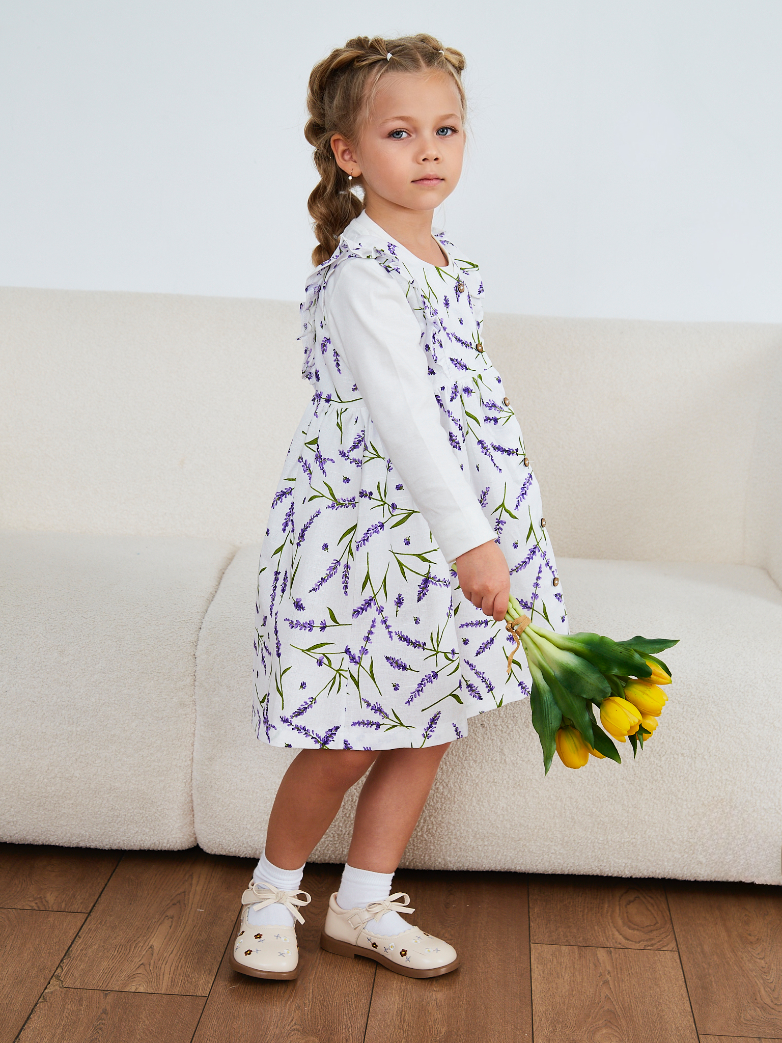 Сарафан MOUN сарафан_рюши_лаванда - фото 4