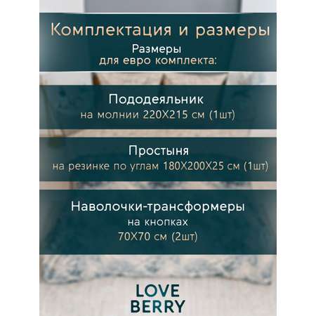Постельное белье LOVEBERRY Евро Звездное небо