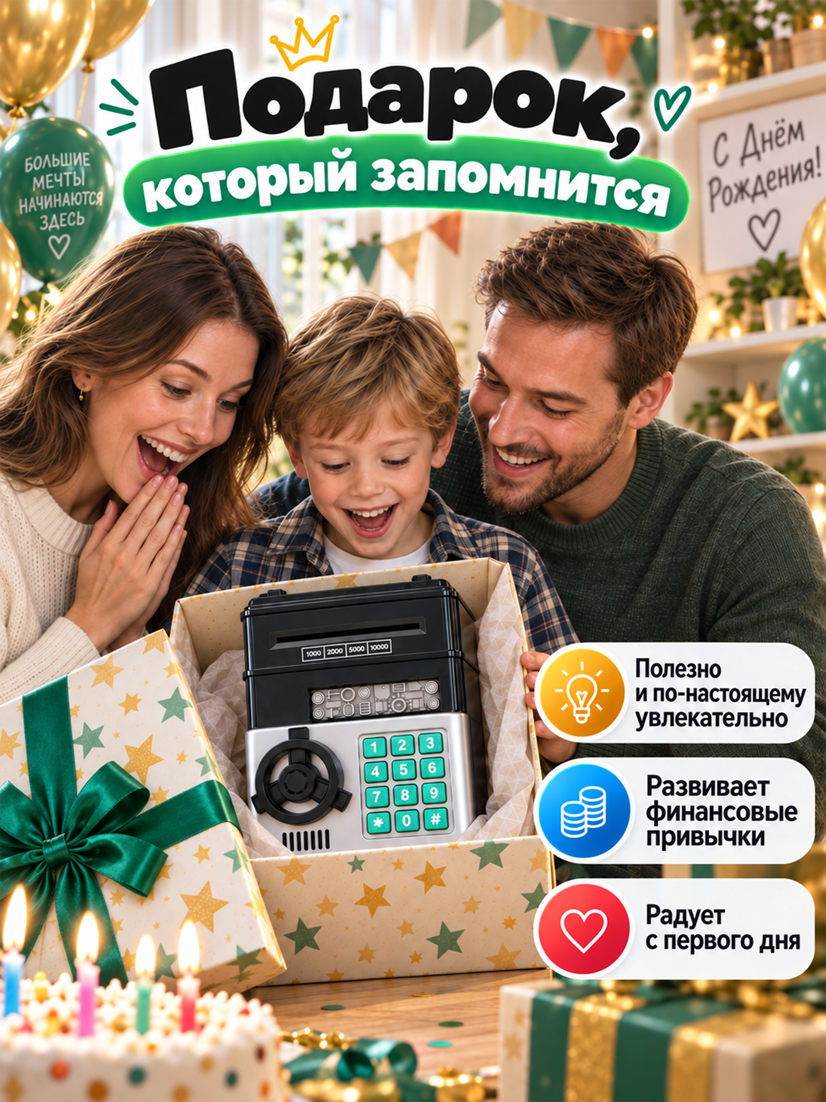 Игрушка Бестселлер c купюроприемником сейф - фото 3