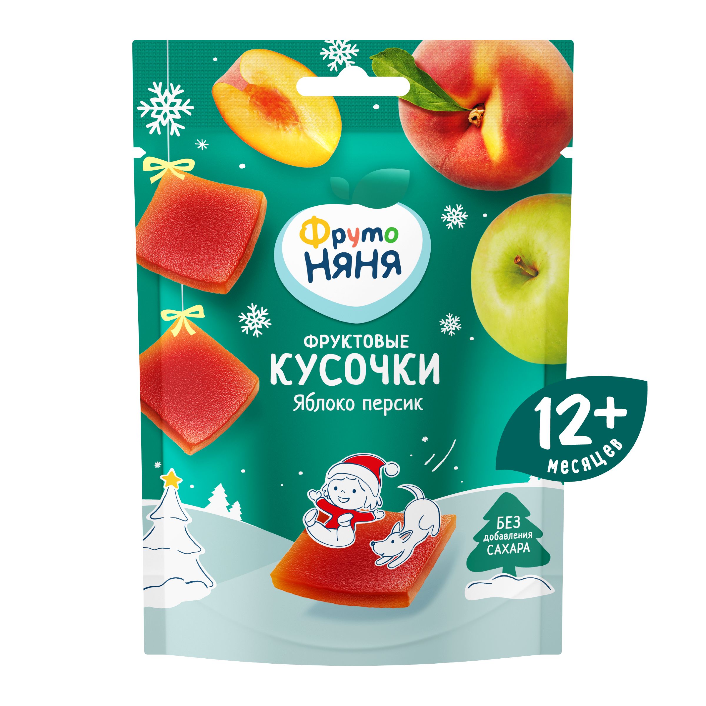 Фруктовые кусочки ФрутоНяня из яблок и персиков с 12 мес 53 г - фото 1