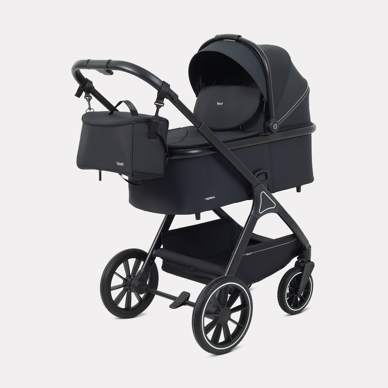 Коляска 2в1 Rant Basic Terra 2в1 черный - фото 1