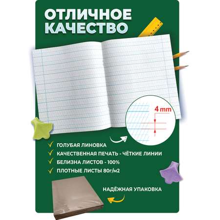 Тетрадь Пишу красиво! косая линейка 50 шт.