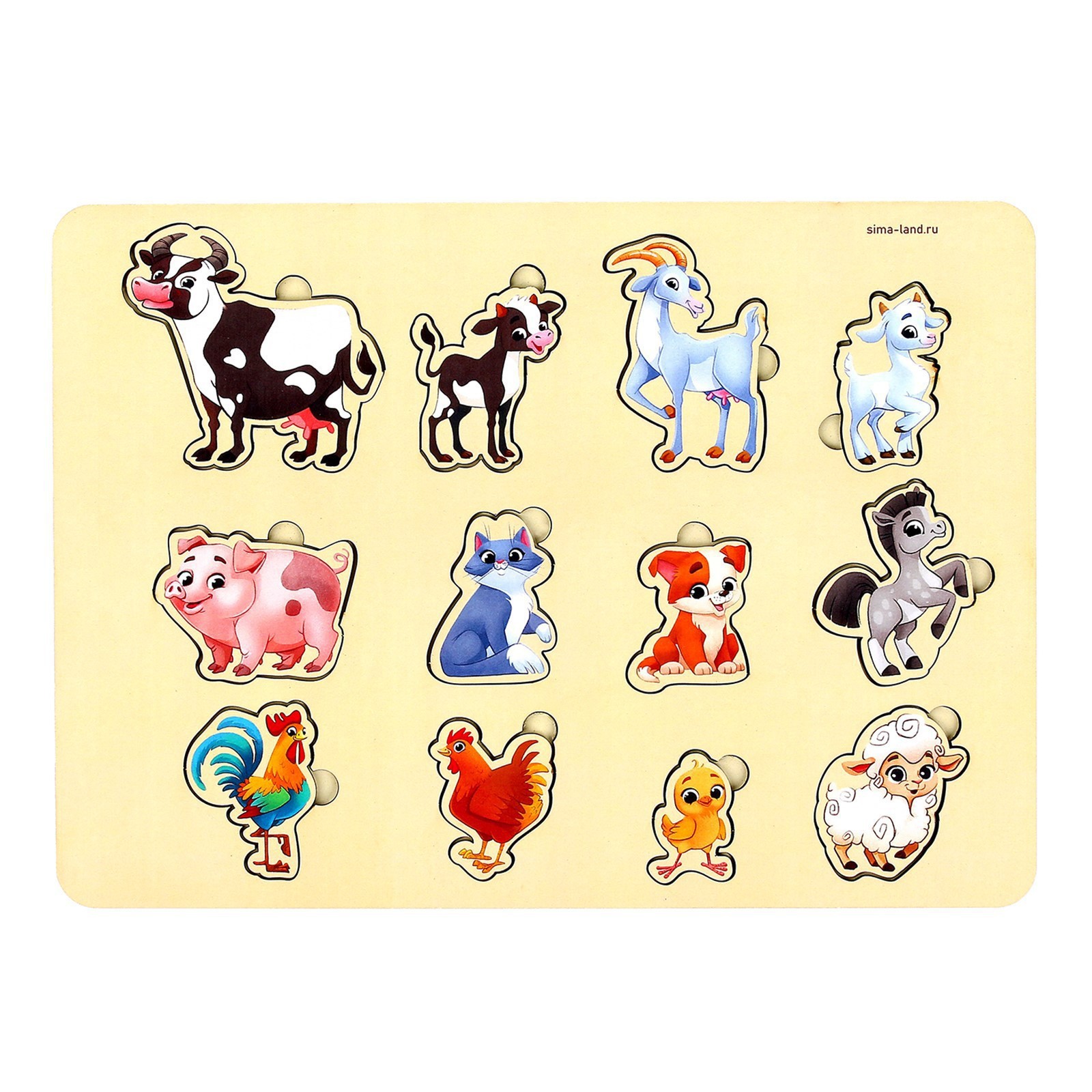 Настольная игра Лесная мастерская Животные фермы - фото 2