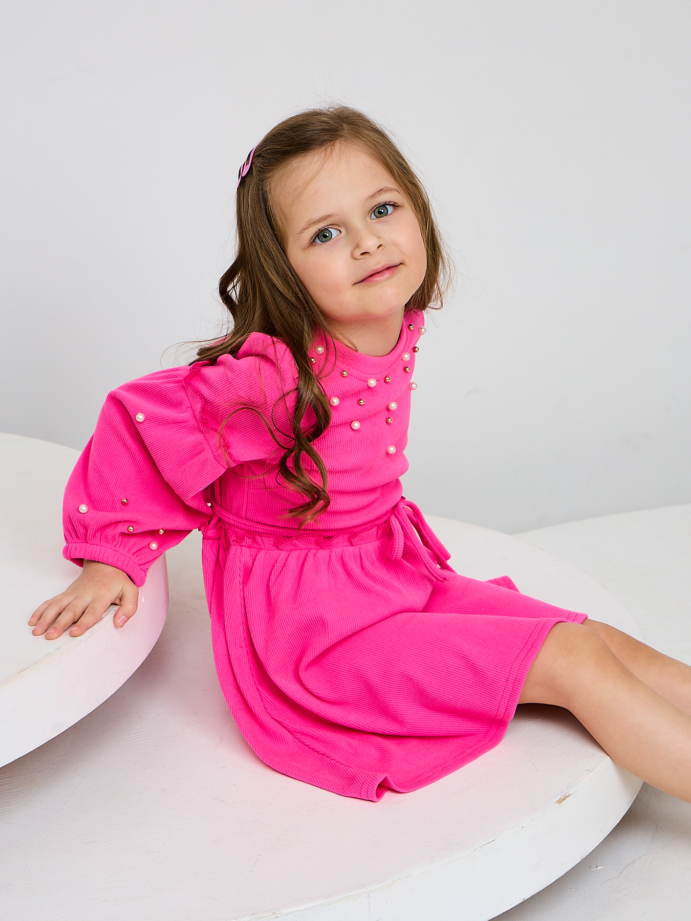 Платье Mil Art kids 1902201534DRESS-BUSINA-PINK - фото 4