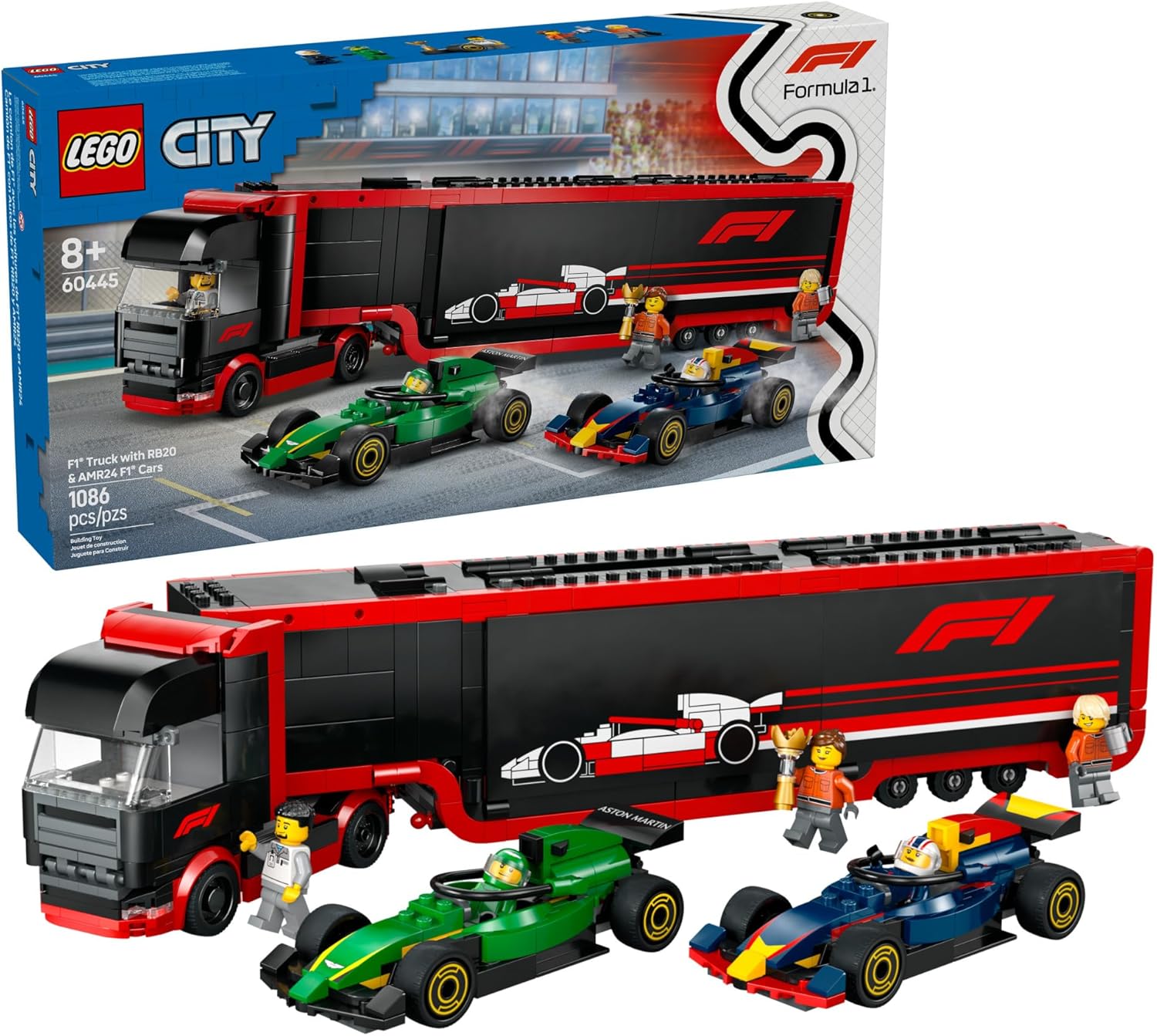 Конструктор LEGO City Грузовик с автомобилями - фото 1