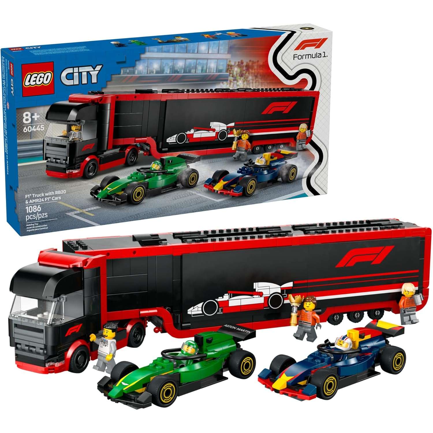 Конструктор LEGO City Грузовик с автомобилями 1086 дет. - фото 1