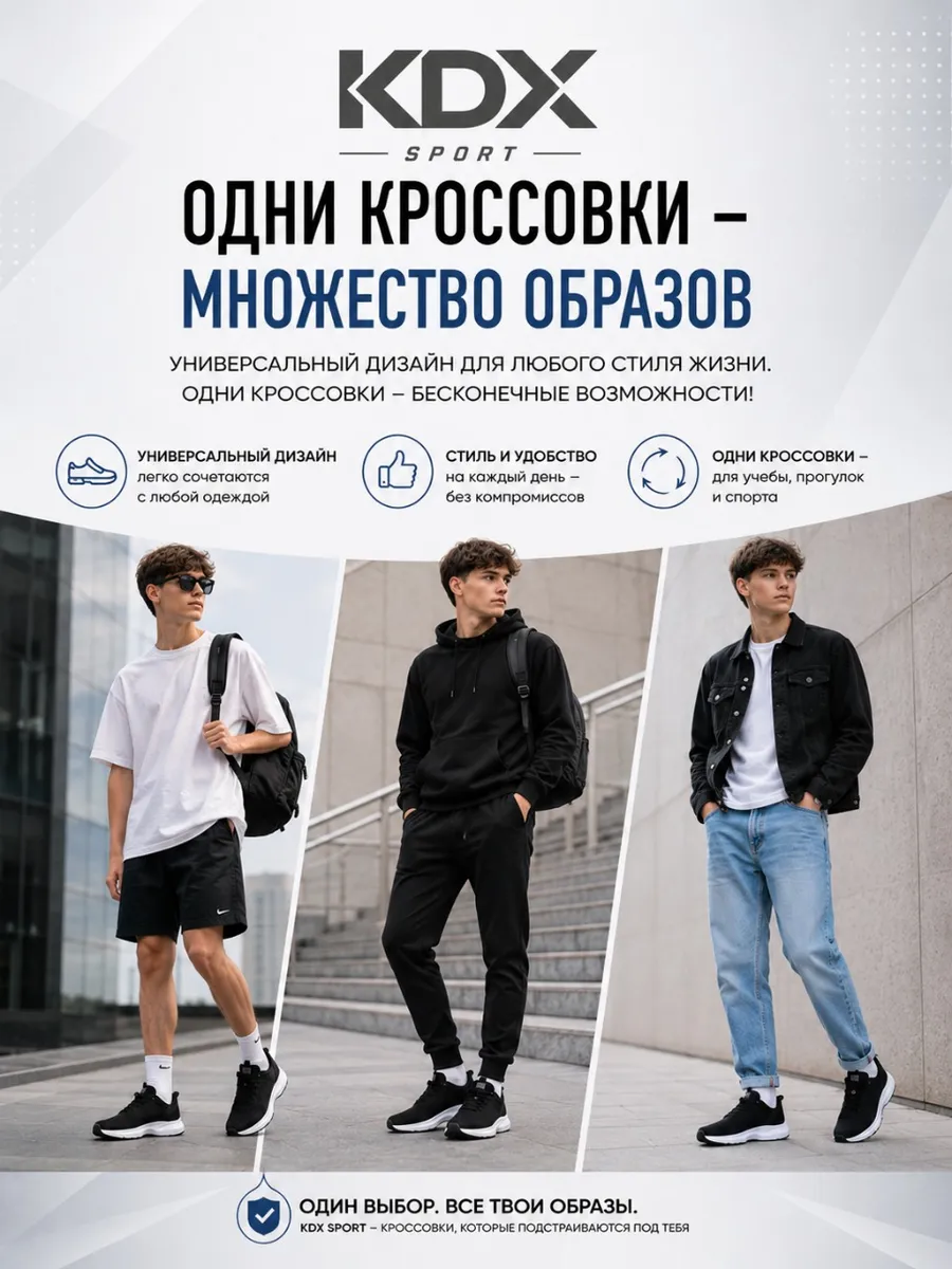 Кроссовки KDX DLN-11 black - фото 11