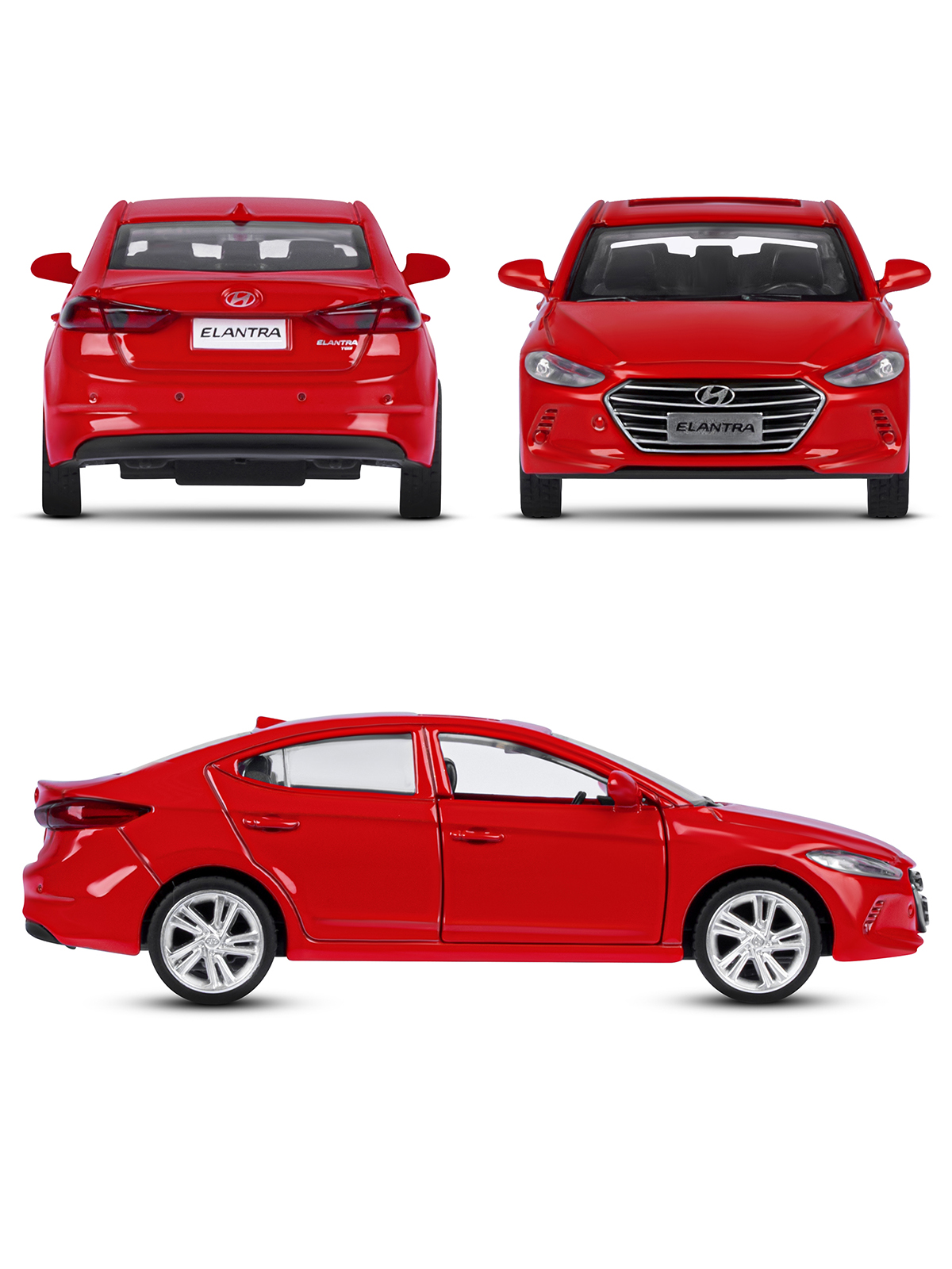 Автомобиль АВТОпанорама Hyundai Elantra 1:40 красный JB1251440 - фото 5