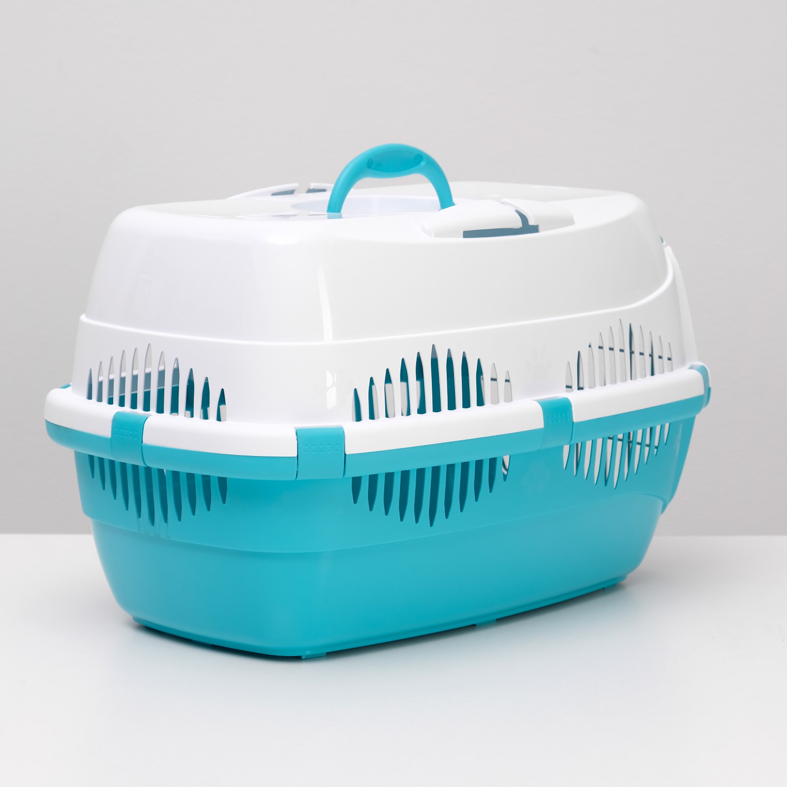 Переноска Пижон до 12 кг бело-бирюзовая - фото 4