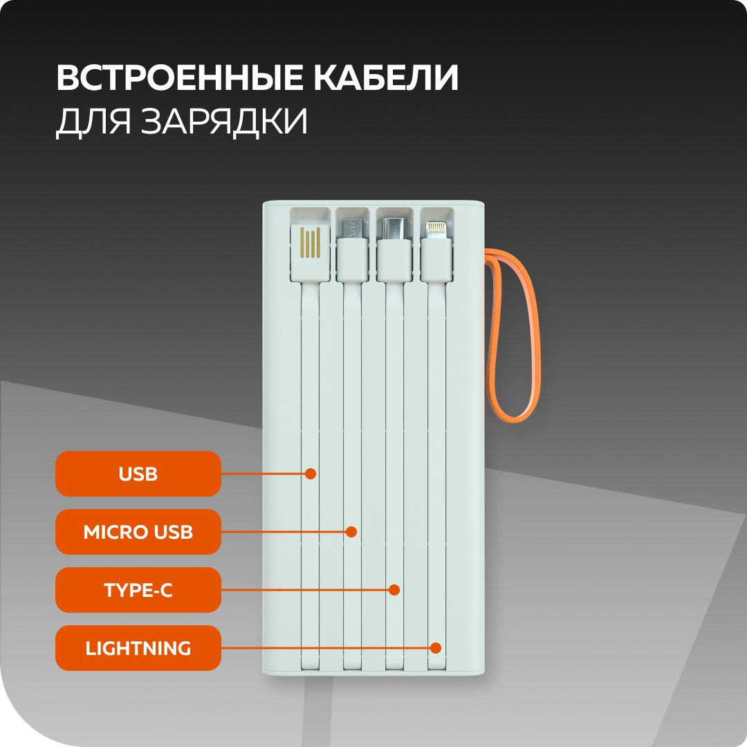 Внешний аккумулятор More Choice PB22-10 White - фото 4