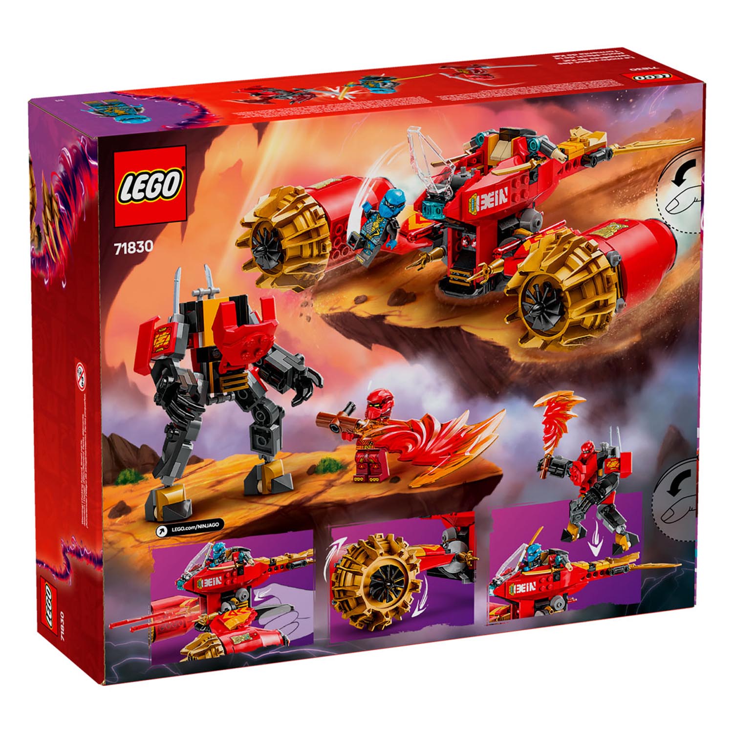 Конструктор LEGO NINJAGO Штормовой мотоцикл робота Кая 33 дет. - фото 10