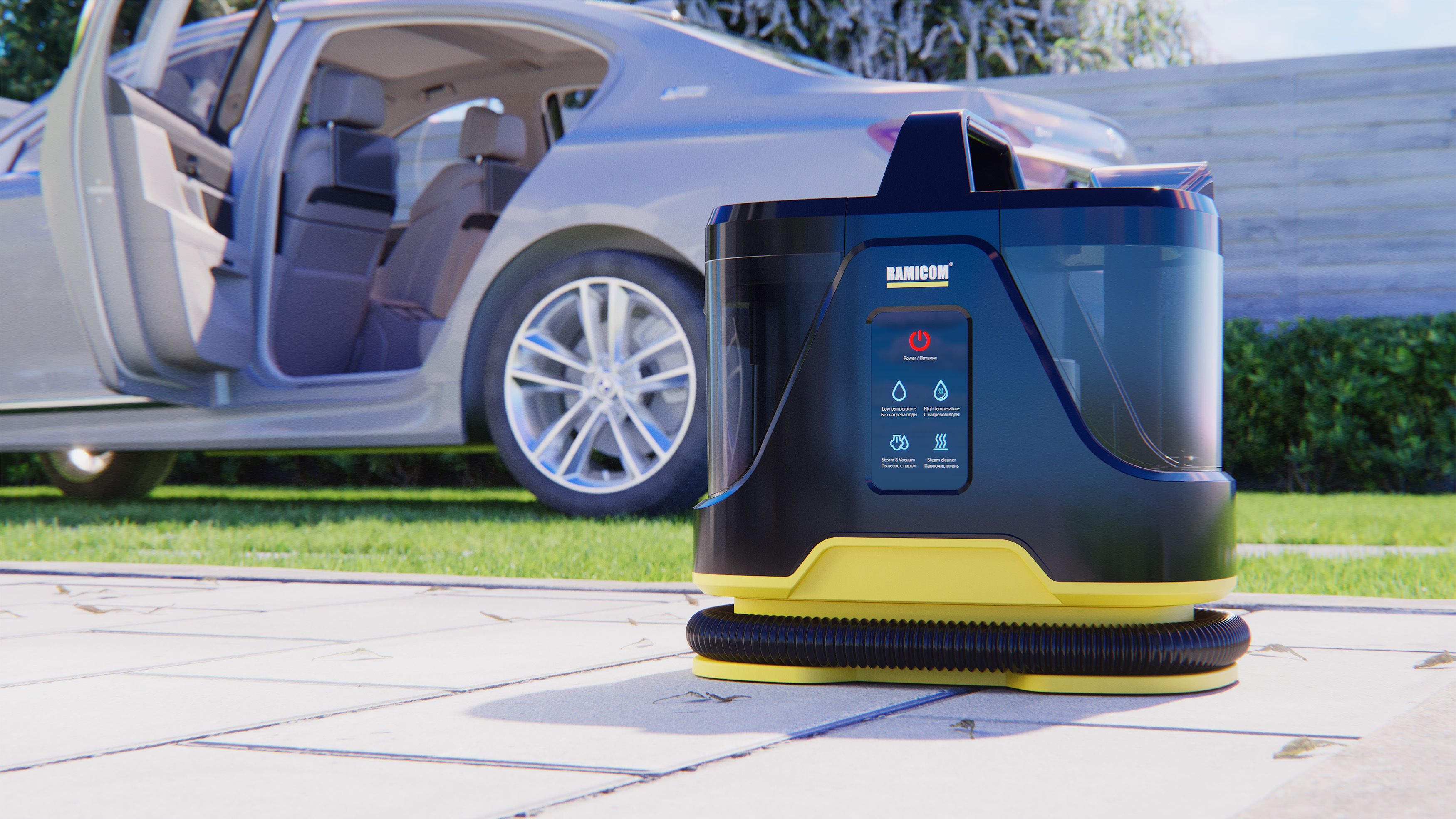 Моющий пылесос с горячим паром Ramicom RWC3500 для чистки мебели ковров авто и дома - фото 21