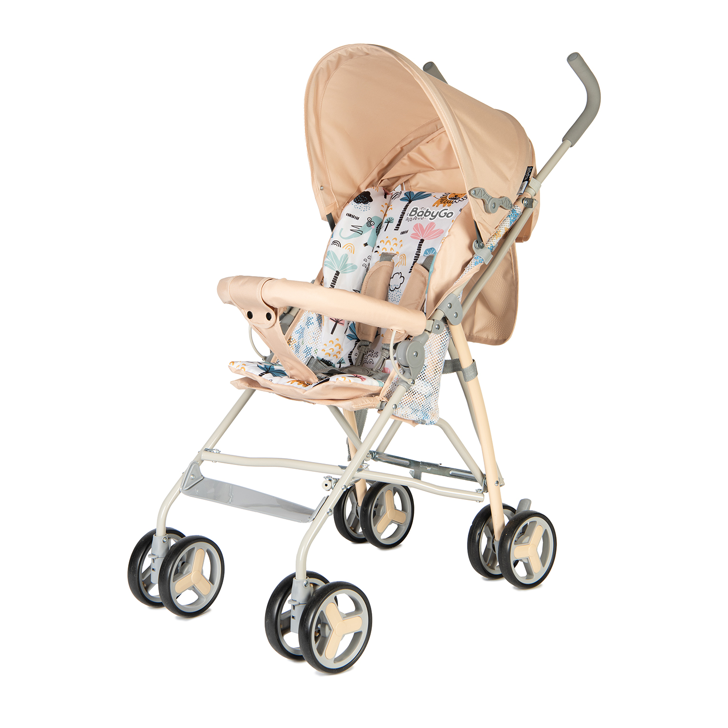 Коляска прогулочная BabyGo Light New бежевый - фото 3