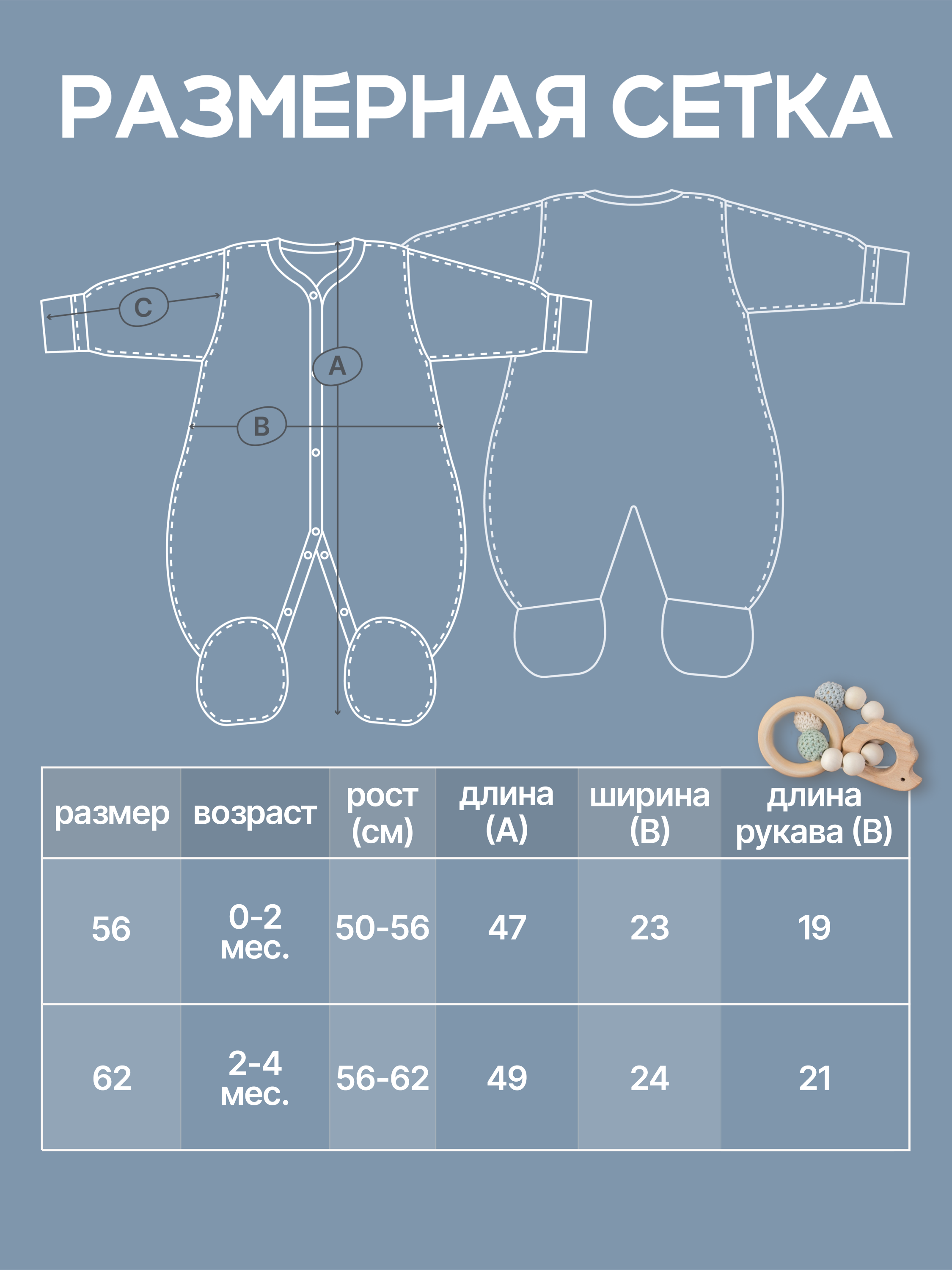 Комбинезон 3 шт MomKid N-BubbyN-1 - фото 4