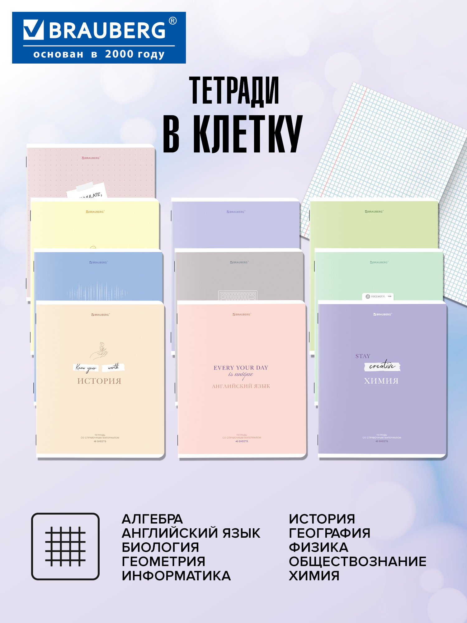 Тетрадь Brauberg 48 лист. 12 шт. - фото 2