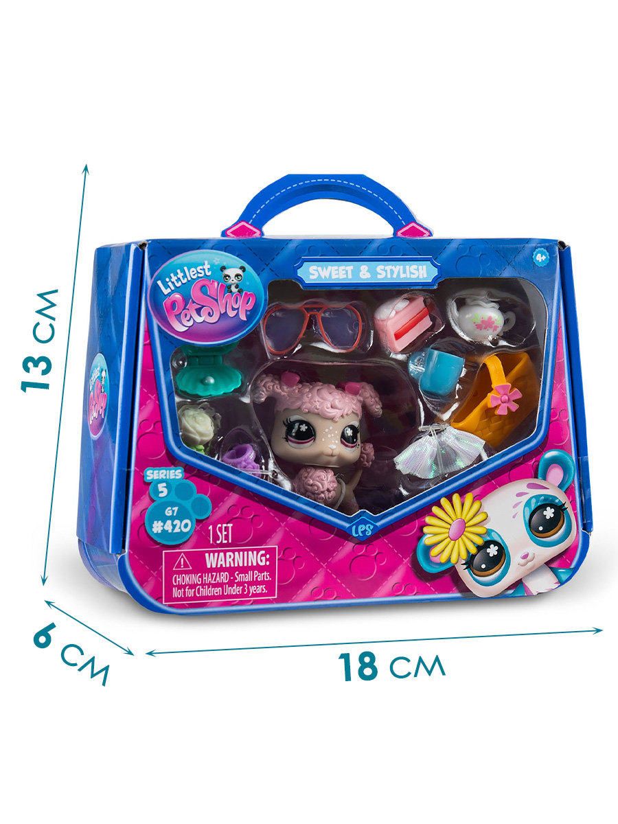 Игровой набор Littlest Pet Shop фигурка с аксессуарами, Пудель - фото 5