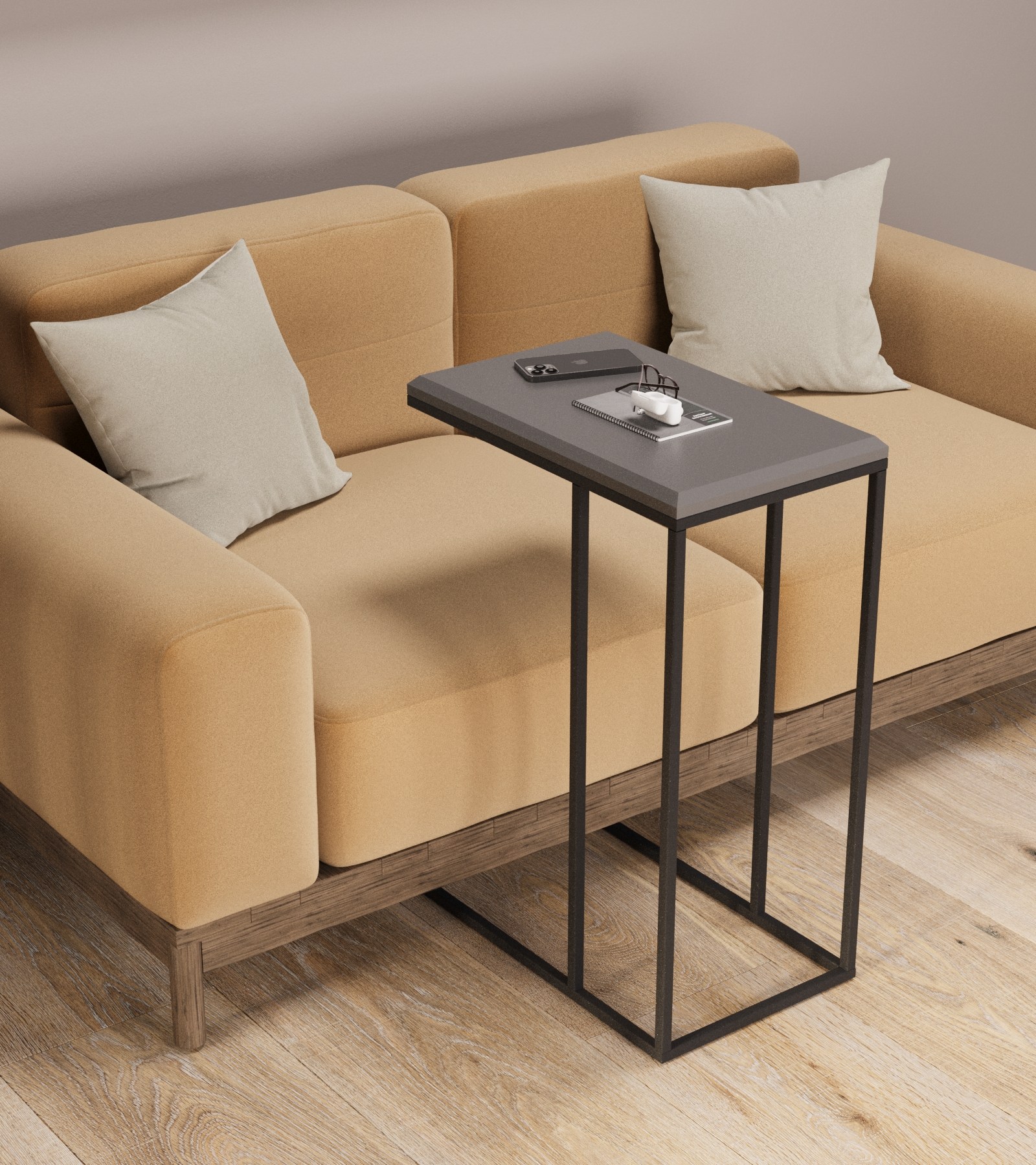 Стол придиванный КАЛИФОРНИЯ МЕБЕЛЬ Агами графит - фото 7