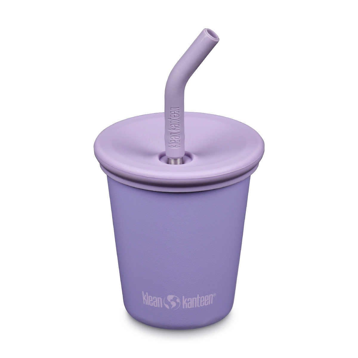 Стакан Klean Kanteen детский одностенный Kid Cup Straw Lid 10oz Paisley Purpler с трубочкой 296 мл - фото 1