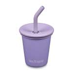 Стакан Klean Kanteen детский одностенный Kid Cup Straw Lid 10oz Paisley Purpler с трубочкой 296 мл