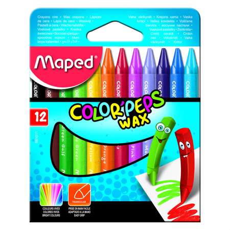 Восковые мелки MAPED 12 шт.