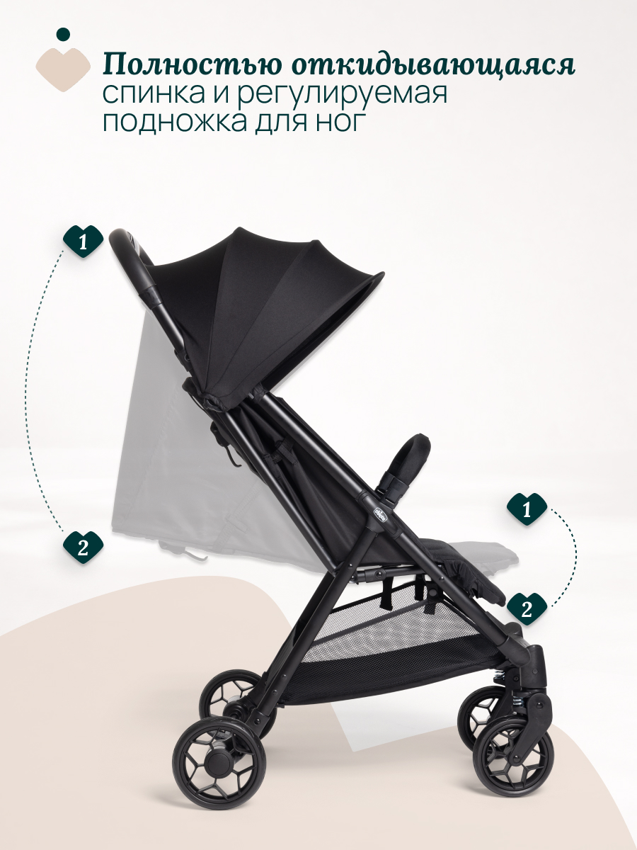 Коляска прогулочная Chicco URBINO Black черный - фото 7