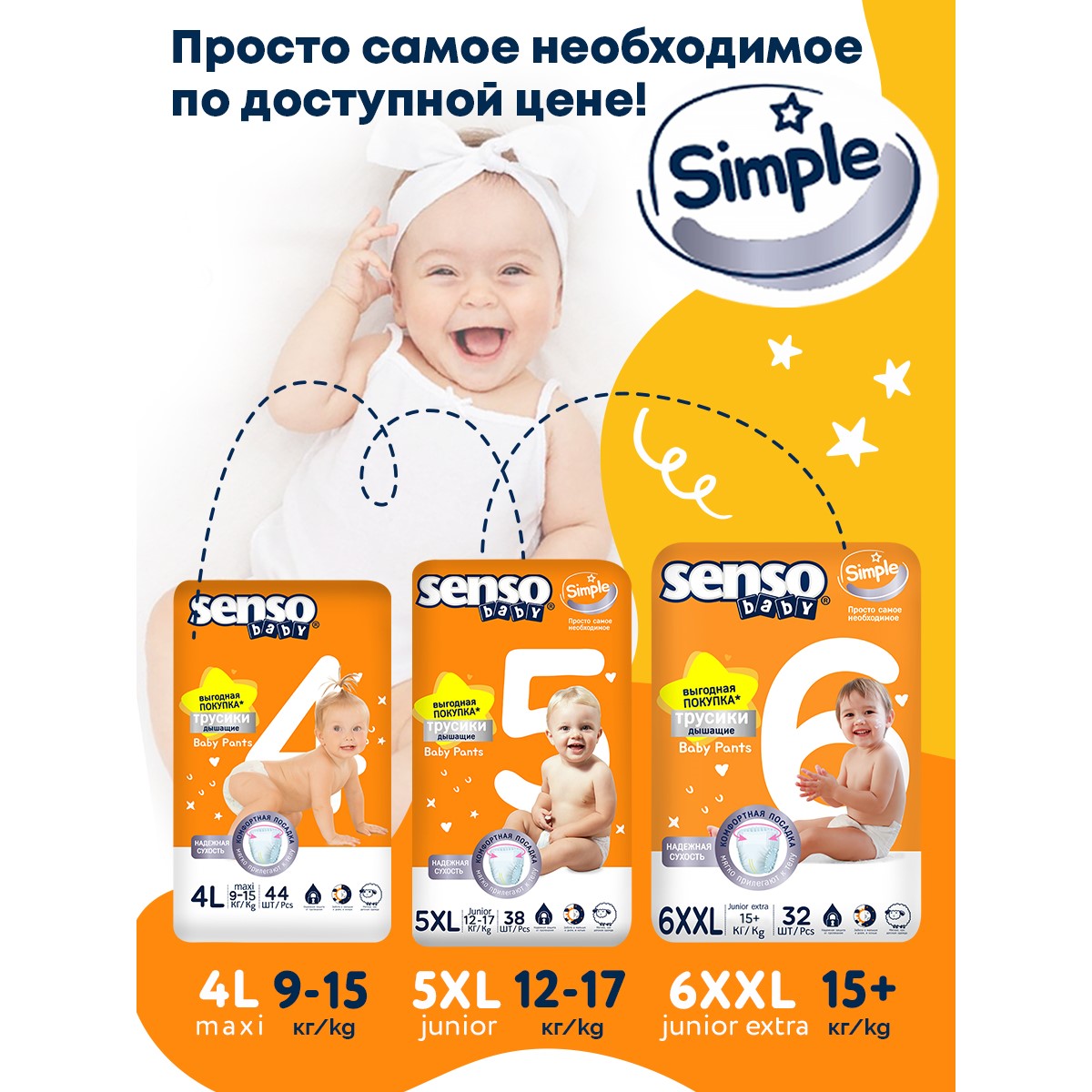 Трусики SENSO BABY XXL 32 шт. - фото 5