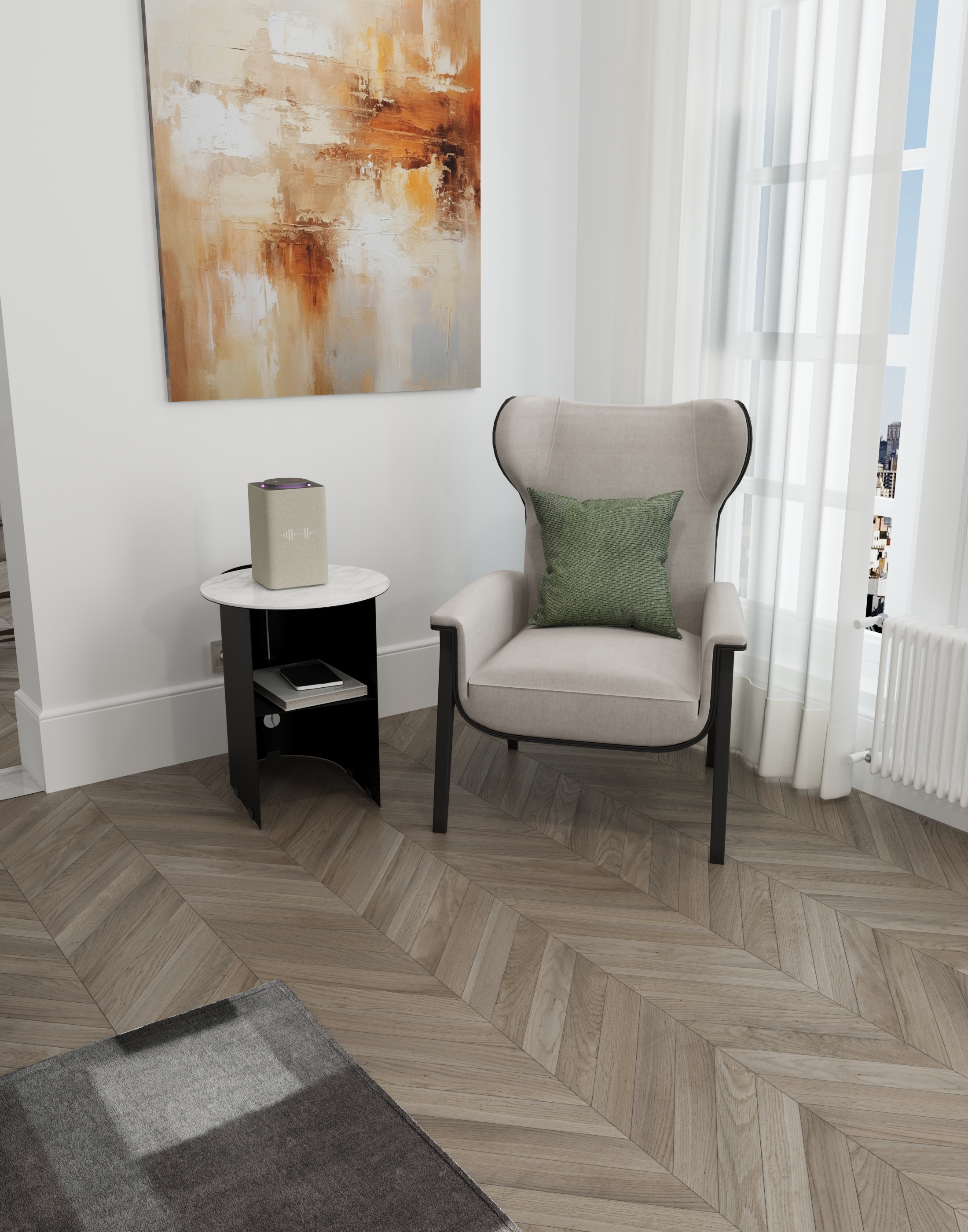 Стол журнальный SLINE Тоби лайт черный - фото 7