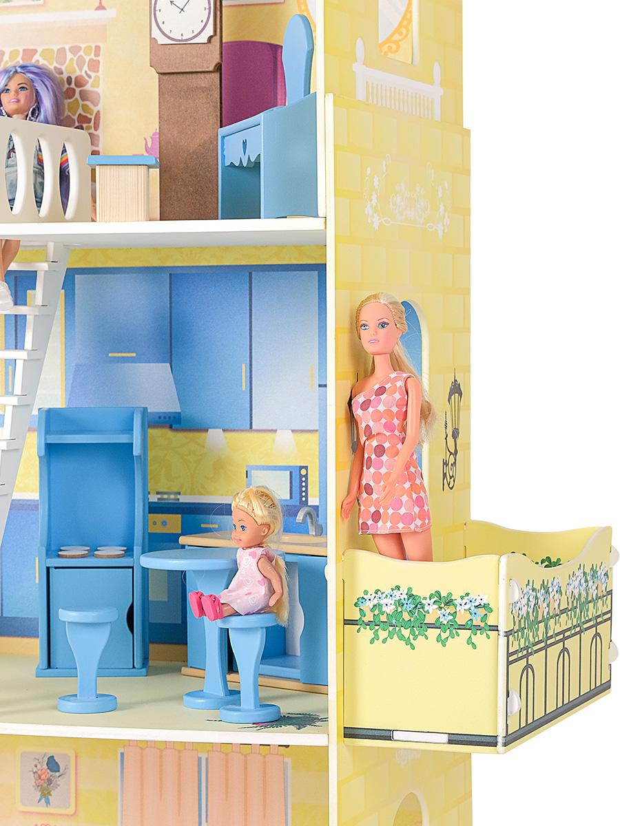 Домик для кукол PAREMO 135 см с мебелью PD316 - фото 13