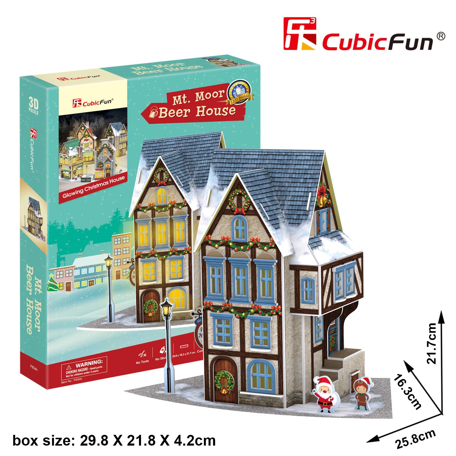 Пазл CubicFun Новогодняя таверна LED-свет 3D - фото 8