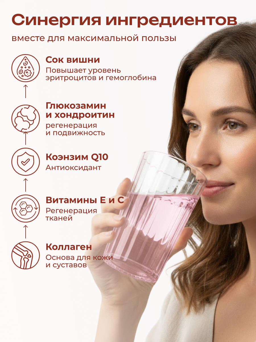 Коллаген пищевой COLLAGEN PREMIUM Вишня - фото 2
