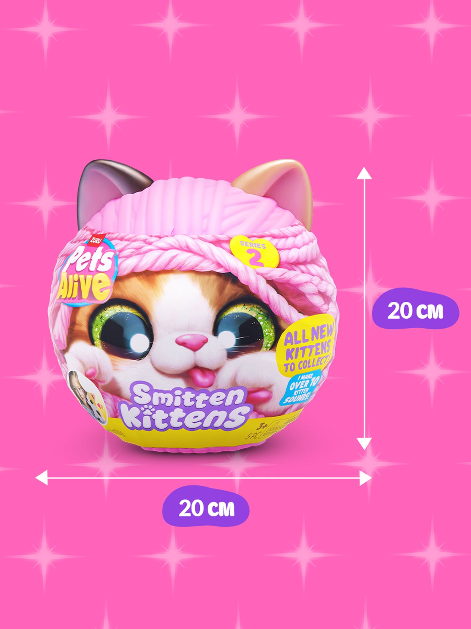 Мягкая игрушка Zuru Pets Alive котик Smitten Kittens в ассортименте - фото 3