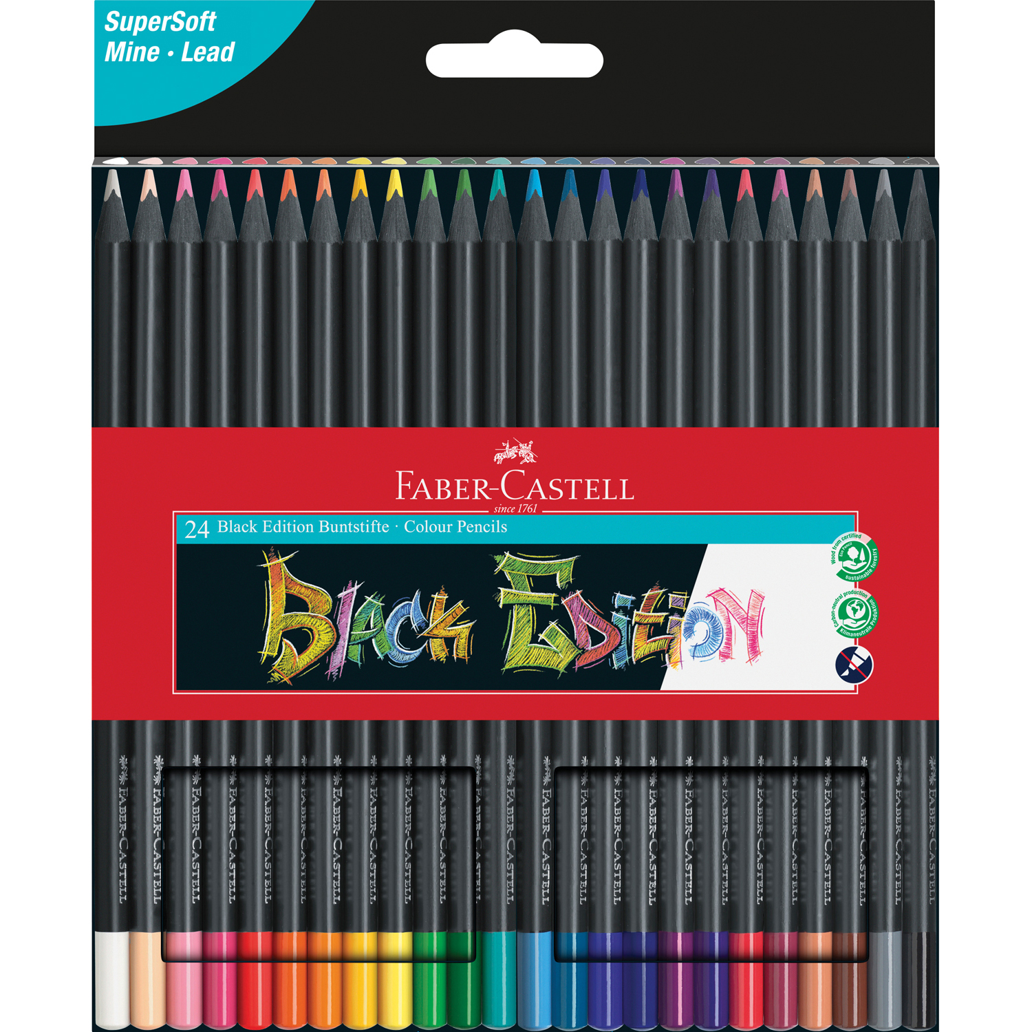 Карандаши цветные Faber Castell 24 шт. - фото 1