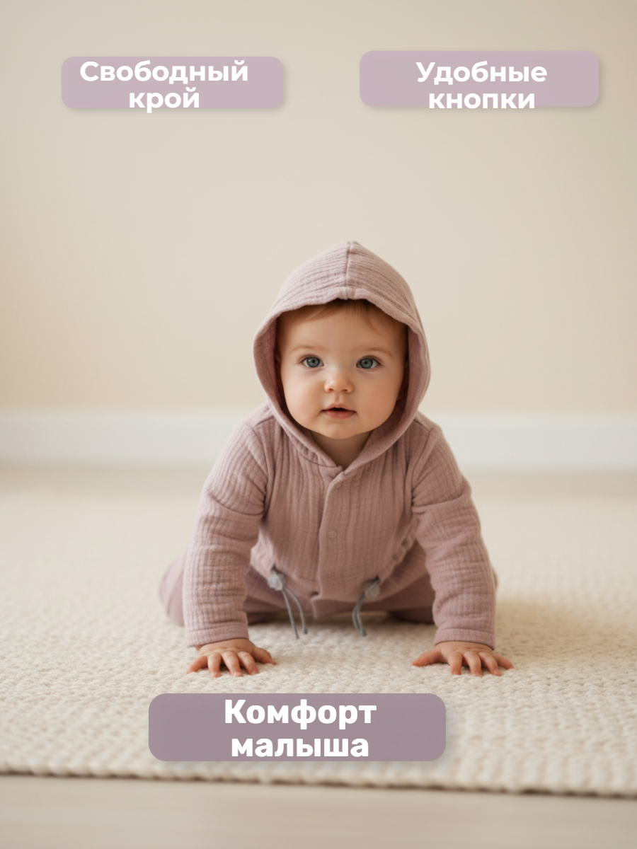 Комбинезон КВАРК лук комбинезон муслиновый для малышей - фото 5